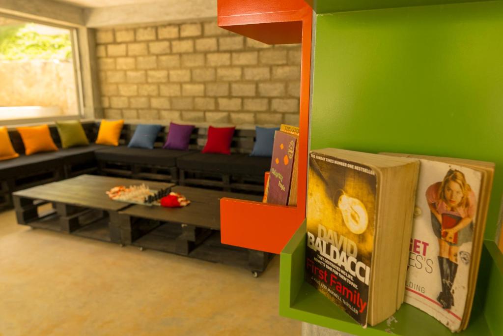 Posezení v ubytování Bunk Station