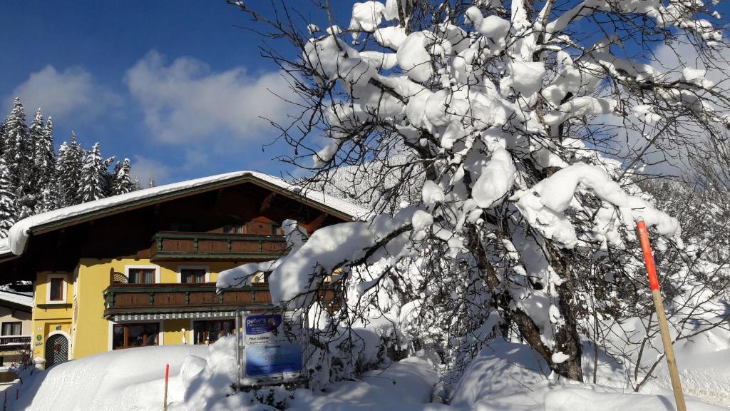 Haus am Bach v zimě