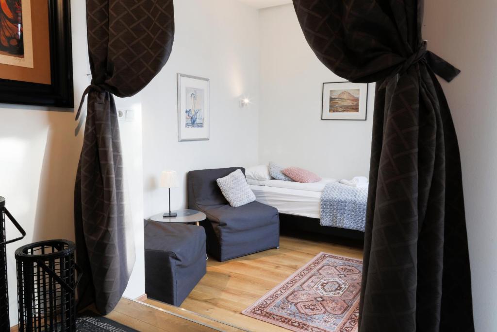 Postel nebo postele na pokoji v ubytování The apartment - Öbbuhús