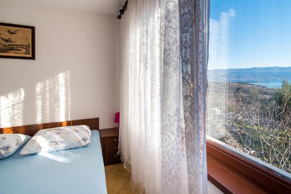 Posteľ alebo postele v izbe v ubytovaní Holiday apartment Angelina with Seaview and swimming pool