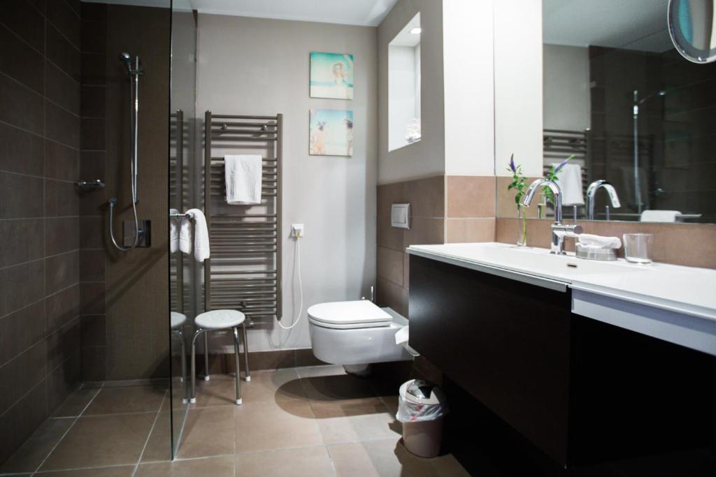 Koupelna v ubytování Hotel Künstlerquartier Seezeichen