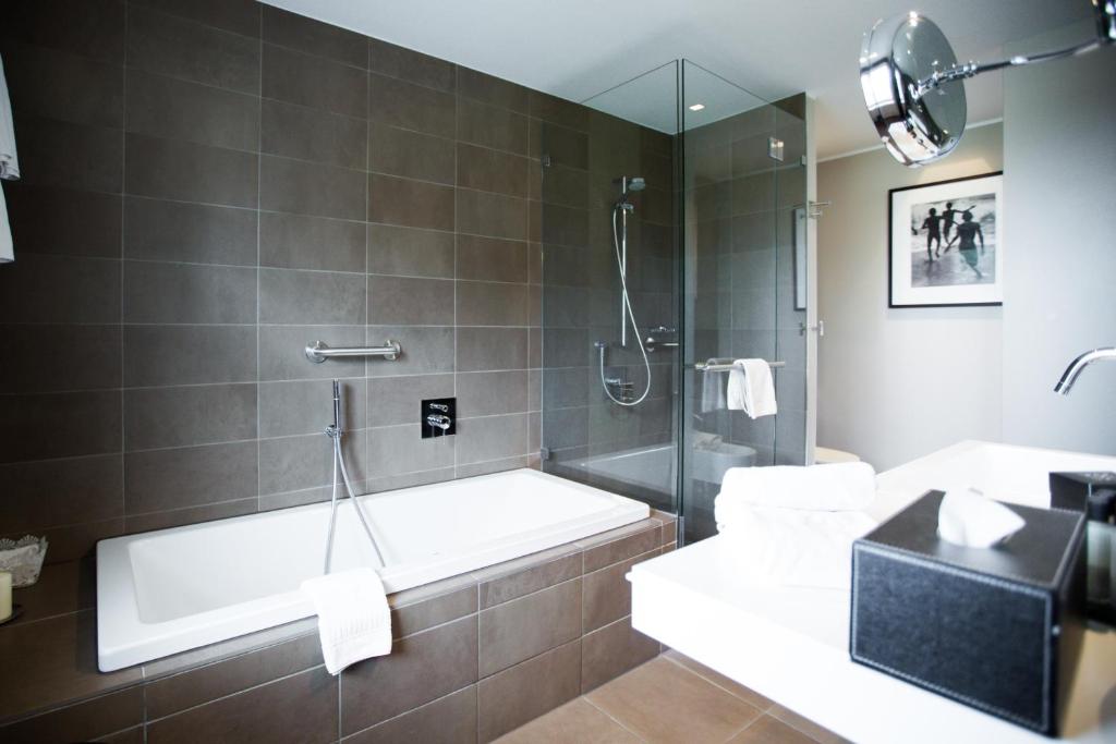 Koupelna v ubytování Hotel Künstlerquartier Seezeichen