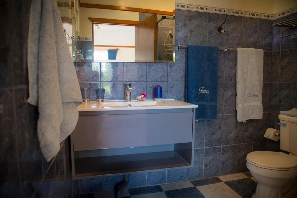 Koupelna v ubytování Hotel Taura'a