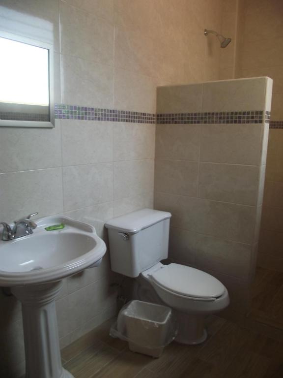 Koupelna v ubytování Hotel Palacio