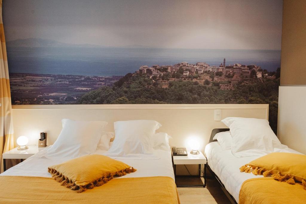 Кровать или кровати в номере Ostella Spa & Resort