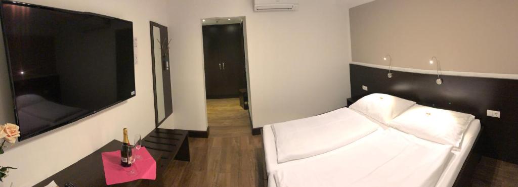 TV a/nebo společenská místnost v ubytování Hotel König