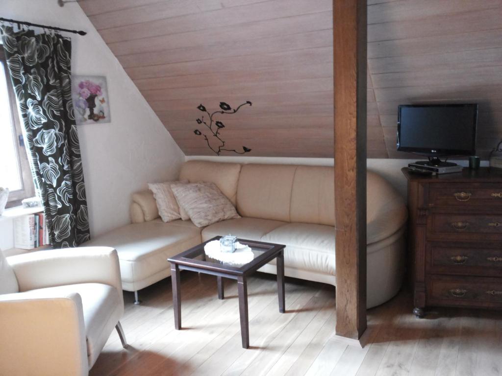 TV a/nebo společenská místnost v ubytování Gästezimmer Am Hüstert