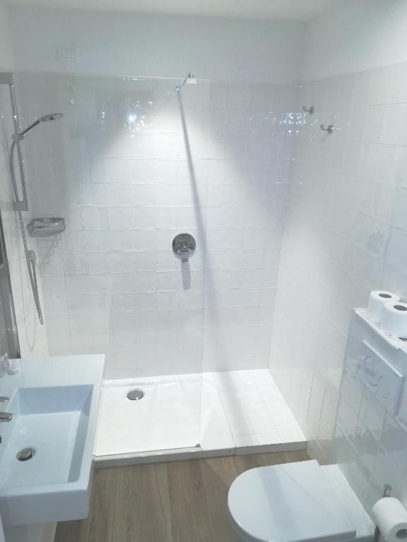 Koupelna v ubytování Hotel Quarcino