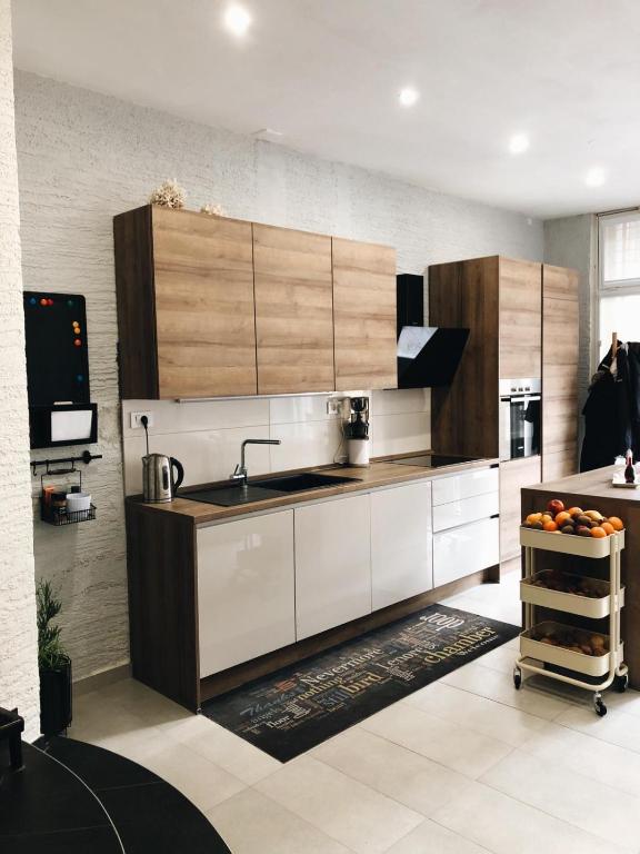 Kuchyň nebo kuchyňský kout v ubytování Visiani apartment