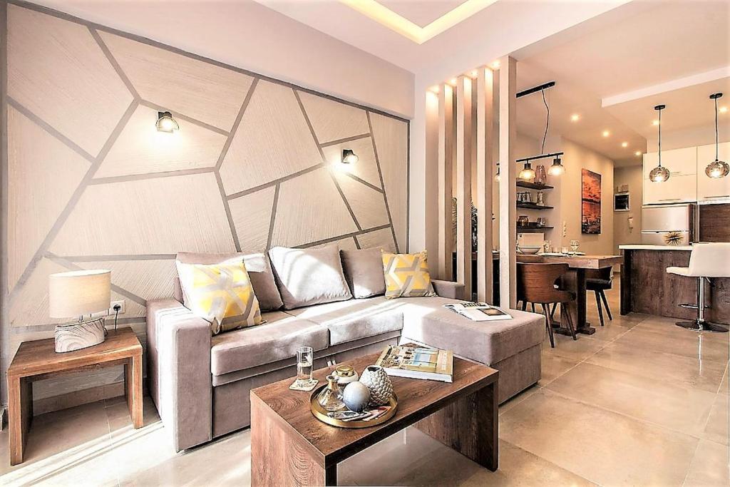 Kuchyň nebo kuchyňský kout v ubytování Metro Apartment
