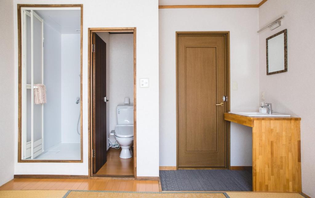 Koupelna v ubytování Hakuba Cortina Lodge