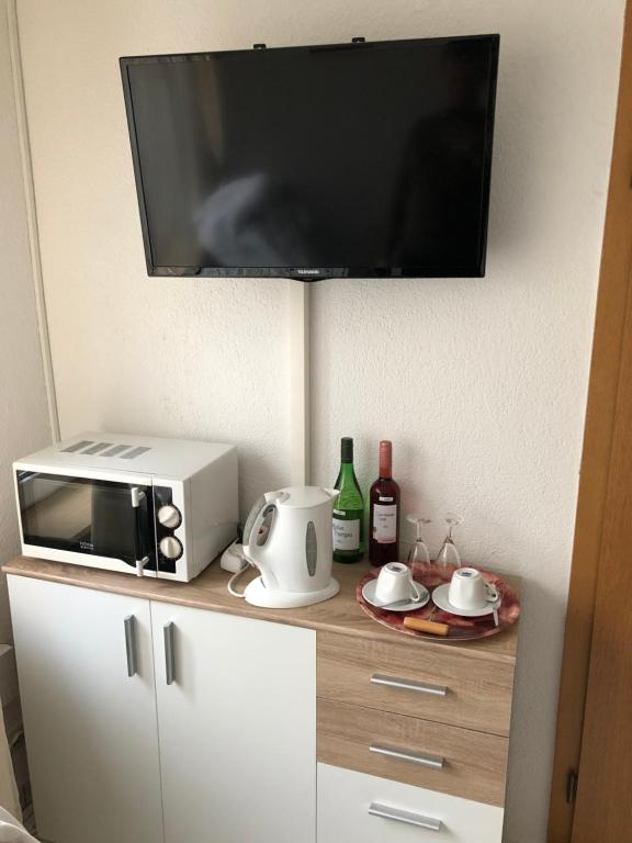 Kuchyň nebo kuchyňský kout v ubytování Ferienwohnung Ziemons