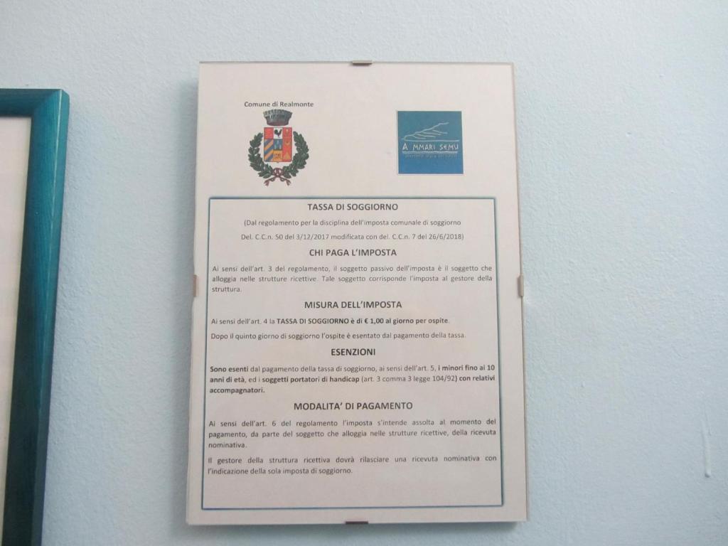 Certifikát, hodnocení, plakát nebo jiný dokument vystavený v ubytování A mmari semu - Scala dei Turchi