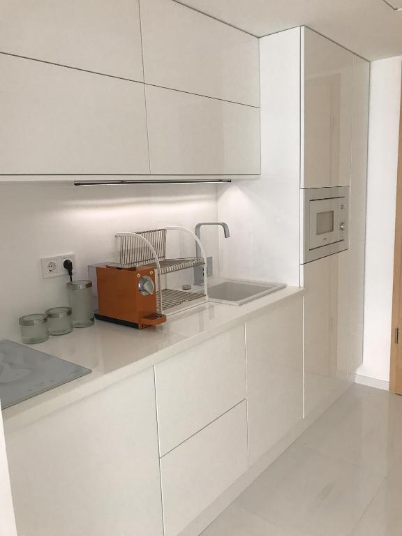Kuchyň nebo kuchyňský kout v ubytování Wellness Apartments in Velence