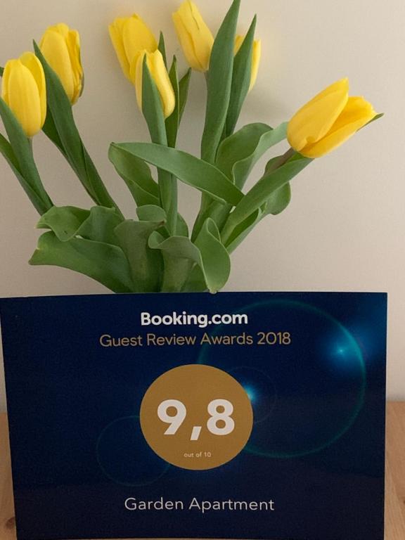 Certifikát, ocenenie alebo iný dokument vystavený v ubytovaní Garden Apartment