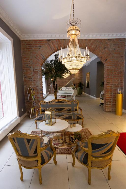 Posezení v ubytování Hotell Hjalmar