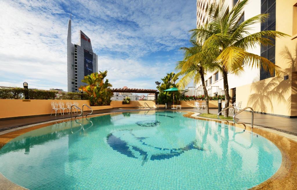 a large swimming pool on top of a building at Sunway Hotel Georgetown Penang in George Town