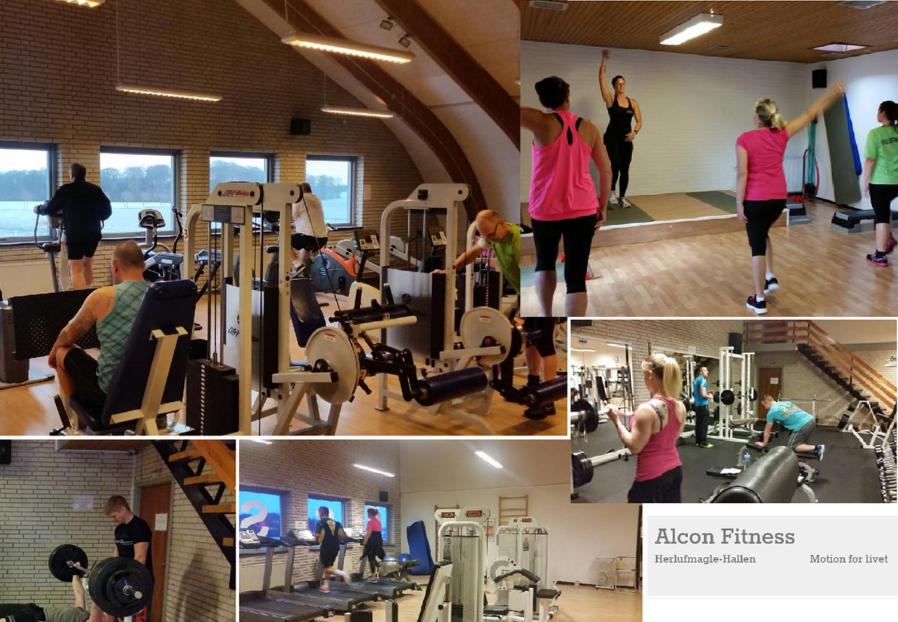 Fitness centrum a/nebo fitness zařízení v ubytování Herlufmagle Hallen