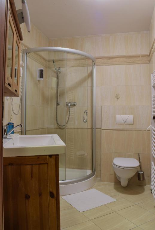 Koupelna v ubytování Hotel La Rosa