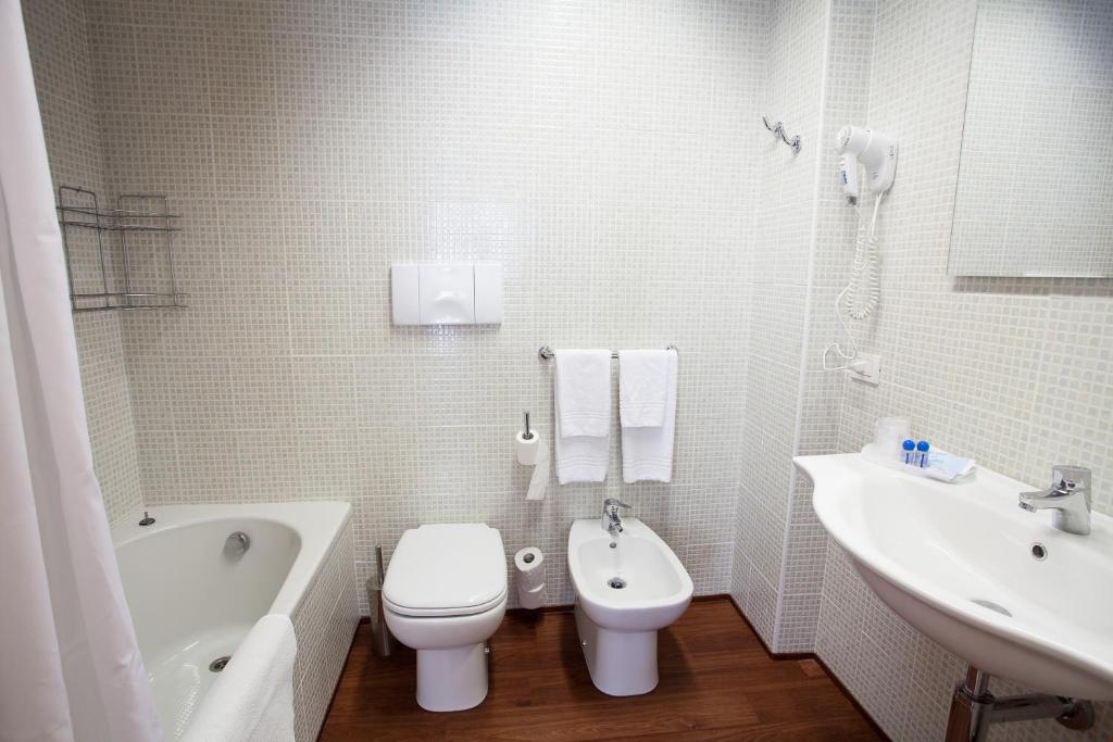 Koupelna v ubytování Hotel Esperia