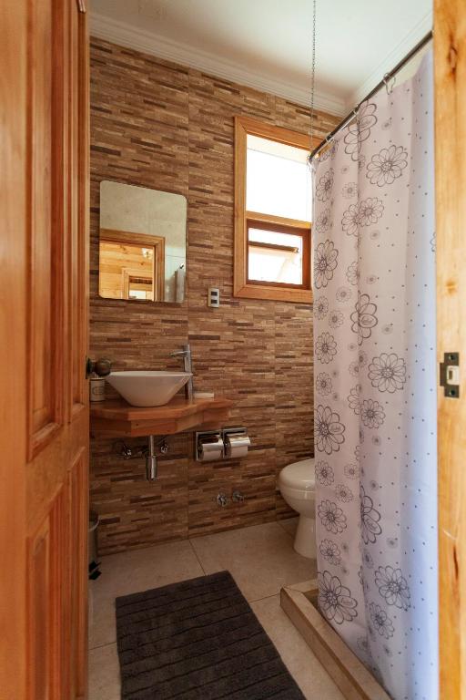 Koupelna v ubytování Hostal Boutique Patagonia Mística