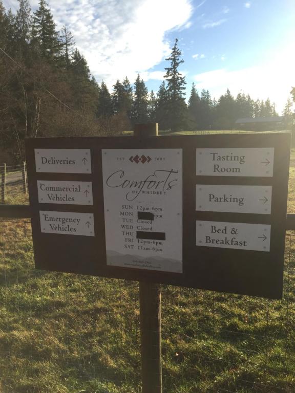 Certifikát, hodnocení, plakát nebo jiný dokument vystavený v ubytování Comforts of Whidbey