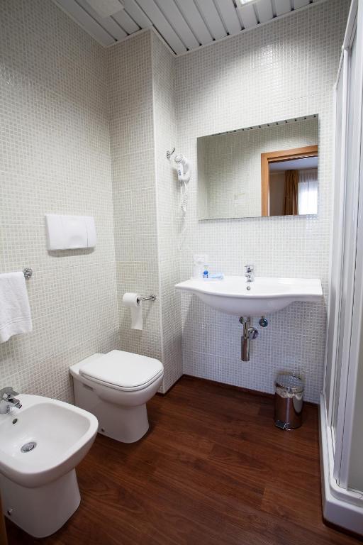Koupelna v ubytování Hotel Esperia