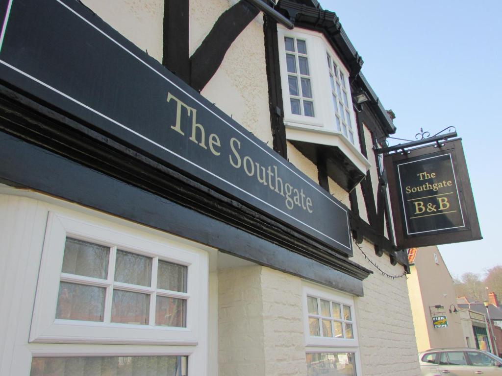 a sign on the side of a building at The Southgate B&B in Filey