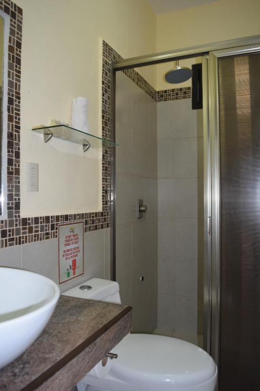 Koupelna v ubytování Hotel Tuparenda