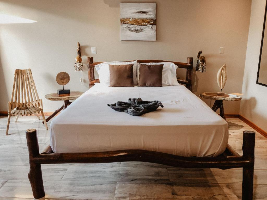 Postel nebo postele na pokoji v ubytování Samara Chillout Lodge - Adults only