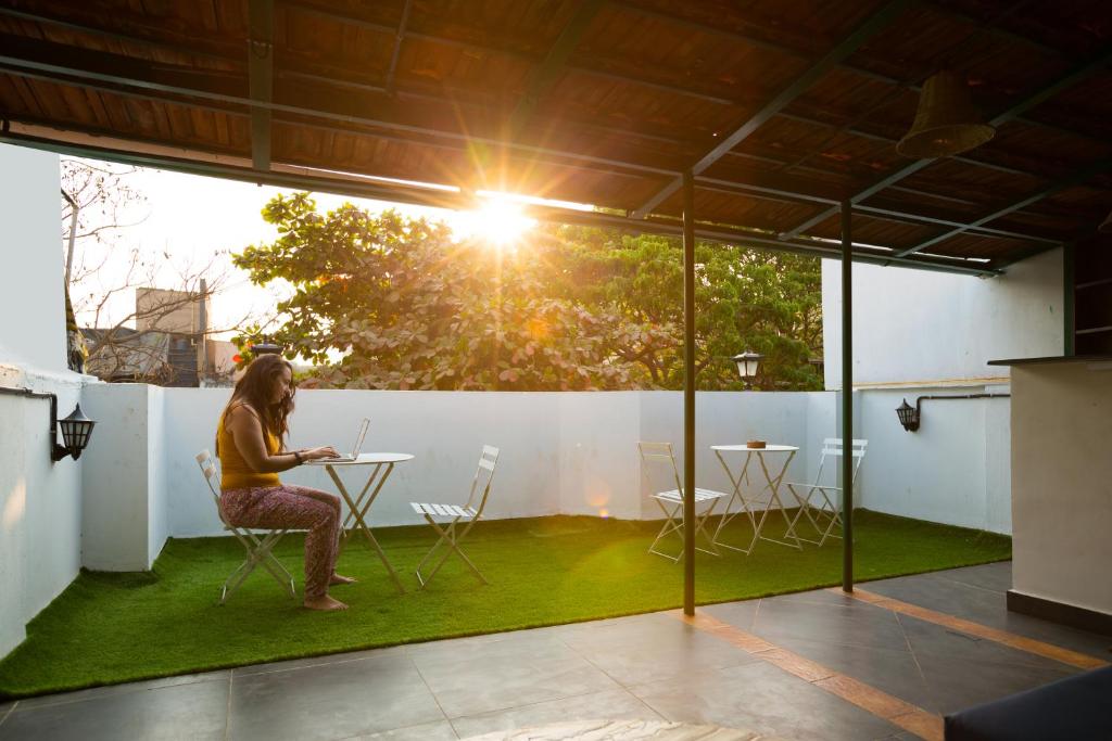 Balkón nebo terasa v ubytování Hostel Mantra