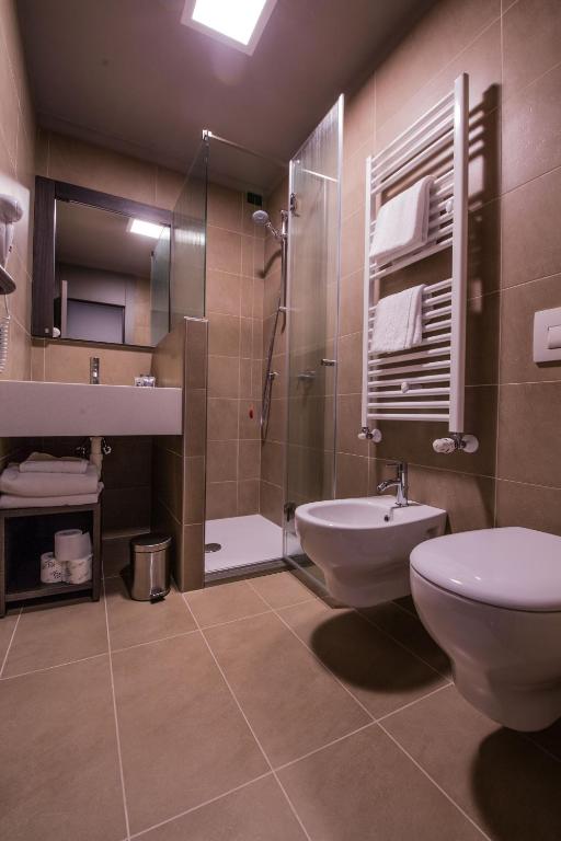 Koupelna v ubytování Hotel Bigio