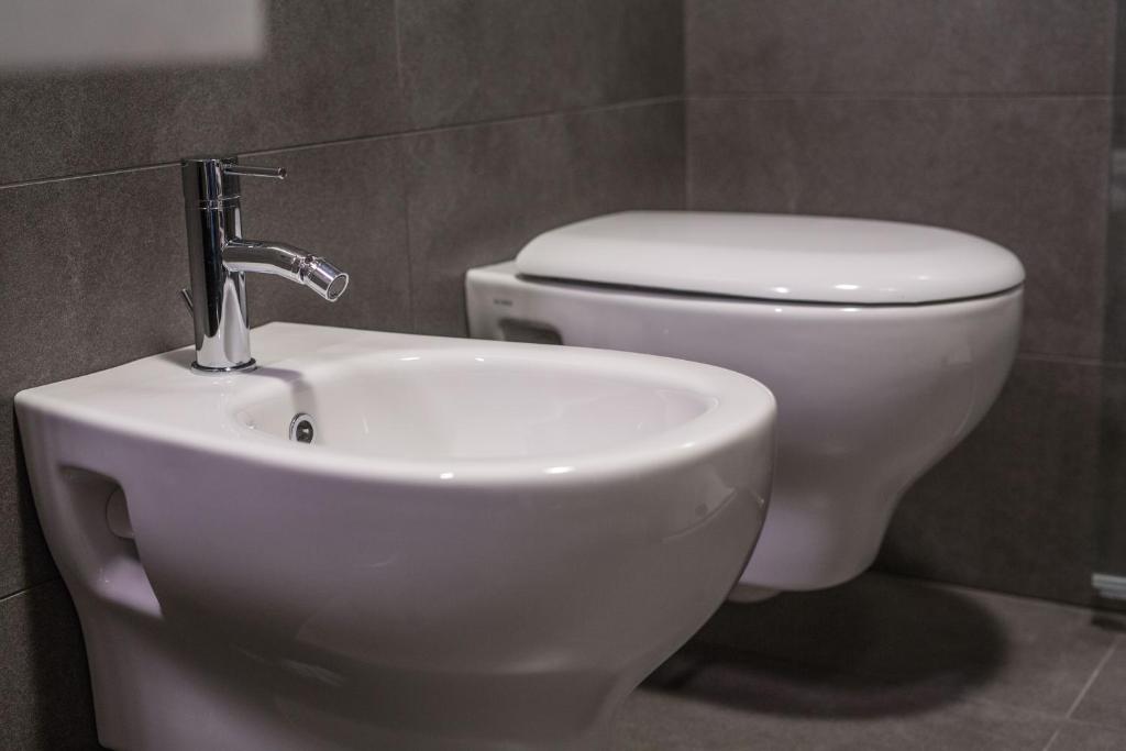 Koupelna v ubytování Hotel Bigio