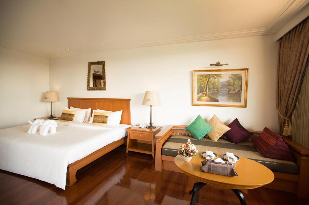 Cama o camas de una habitación en The Imperial River House Resort, Chiang Rai