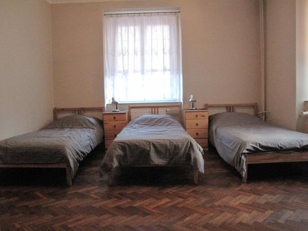 Voodi või voodid majutusasutuse Mieszkanie przy Dworcu Gdynia Główna toas