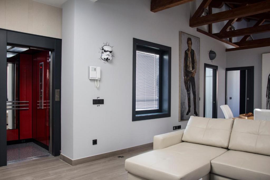 Posezení v ubytování Star Wars Apartment