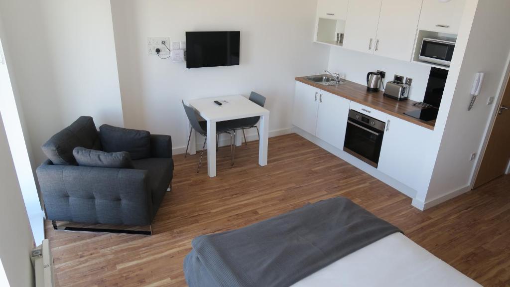 Kuchyň nebo kuchyňský kout v ubytování Quay Apartments