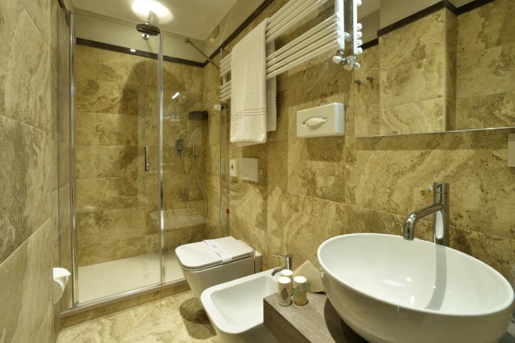 Ванная комната в Hotel Lamberti