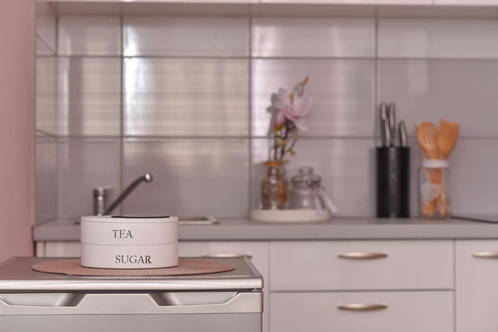Kuchyň nebo kuchyňský kout v ubytování Studio Apartment Deluxe