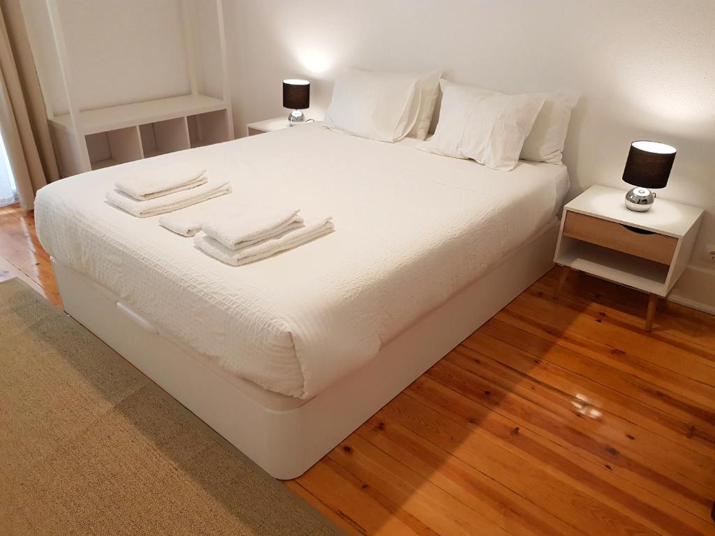 Katil atau katil-katil dalam bilik di Stay at Home in Lisbon