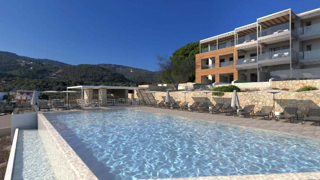 Nespecifikovaný výhled na hory nebo výhled na hory při pohledu z aparthotelu