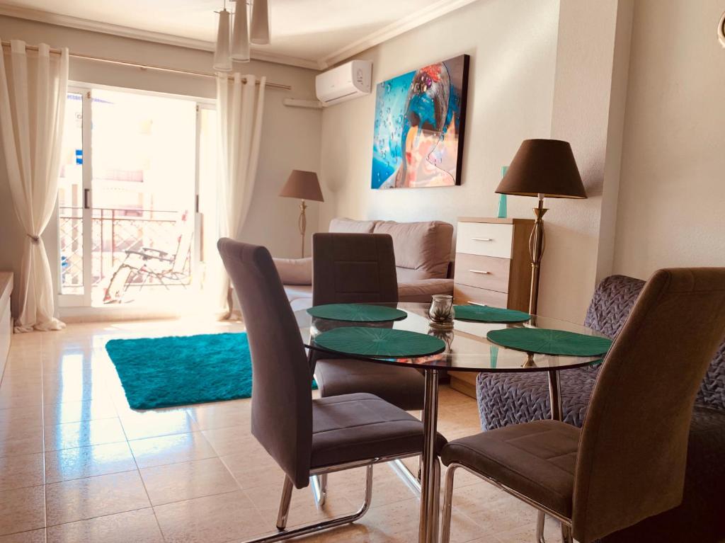 Χώρος καθιστικού στο Sea view Apartament