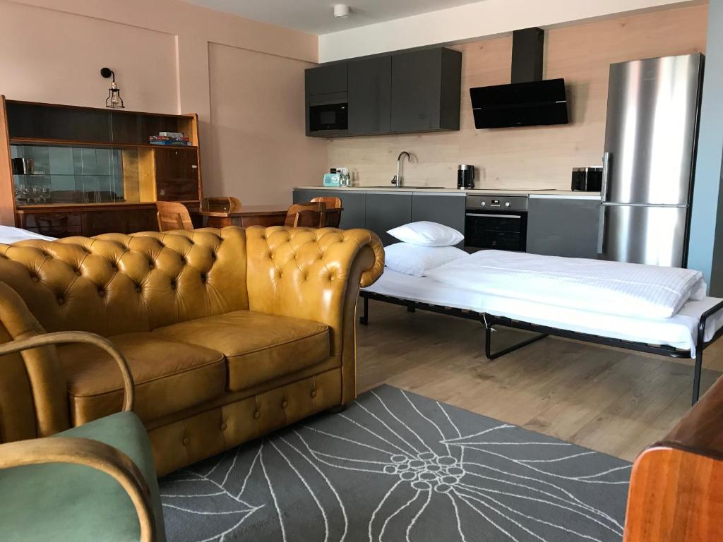 TV a/nebo společenská místnost v ubytování Silesia Apartment Eliza