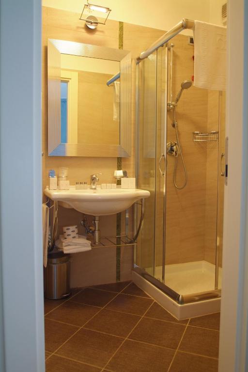 Koupelna v ubytování Grand Hotel Dei Cavalieri