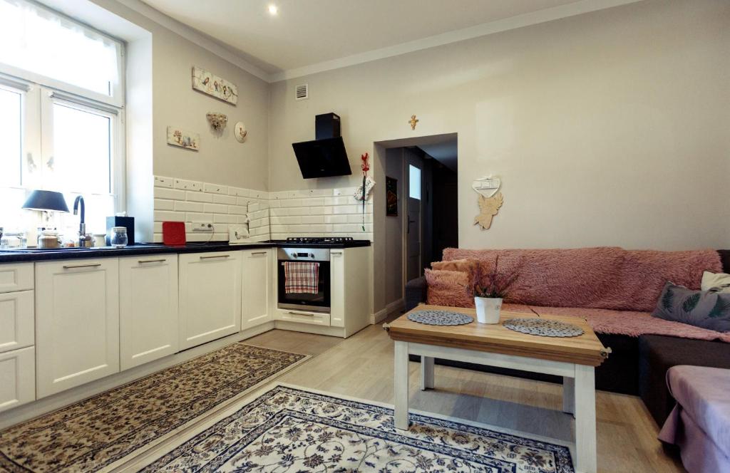 Kuchyňa alebo kuchynka v ubytovaní Apartment Cracow
