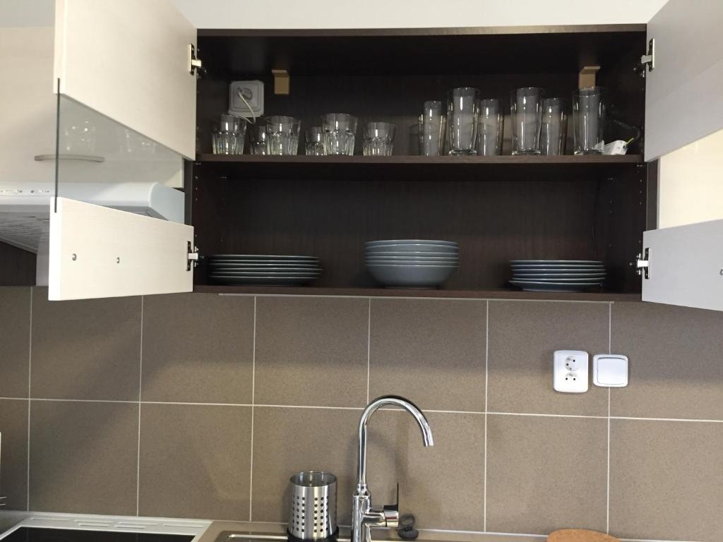 Köök või kööginurk majutusasutuses Apartmány Miromar