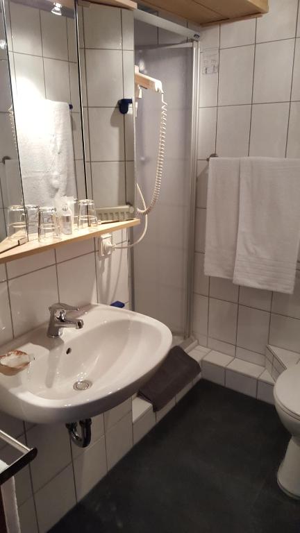 Koupelna v ubytování Gasthaus zum Hirschen