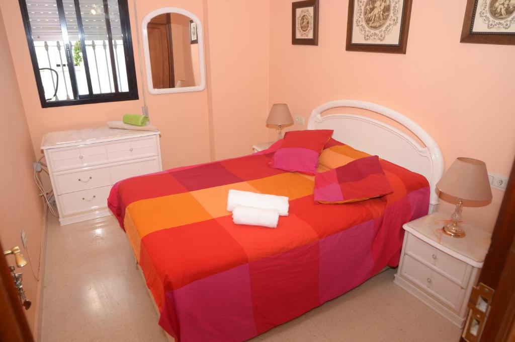 Posteľ alebo postele v izbe v ubytovaní habitacion centro historico malaga
