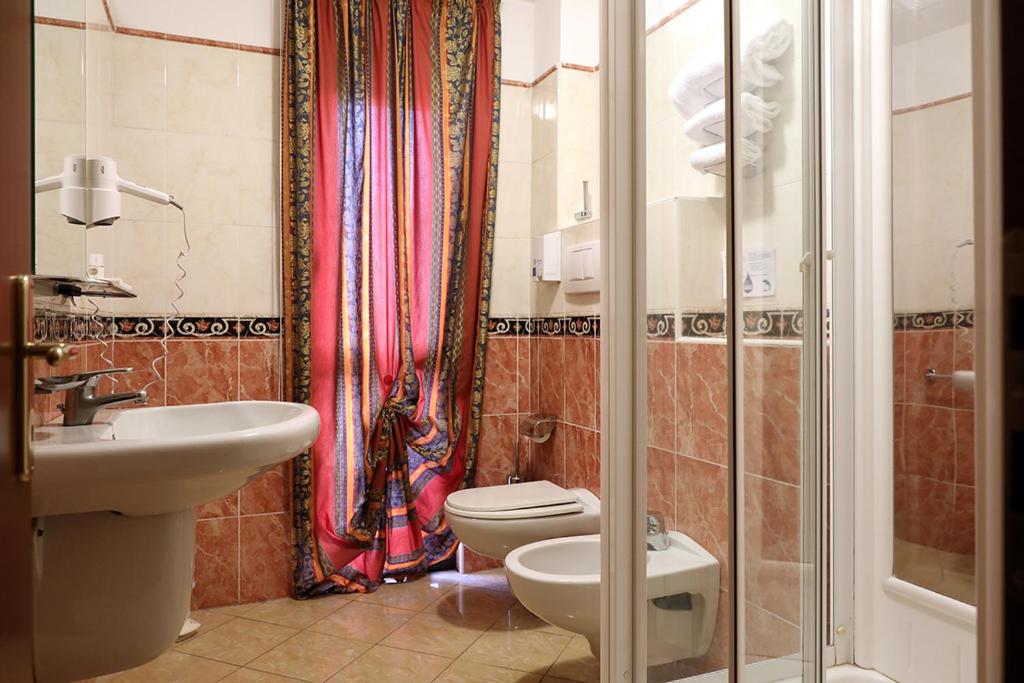 Koupelna v ubytování Hotel Al Castello