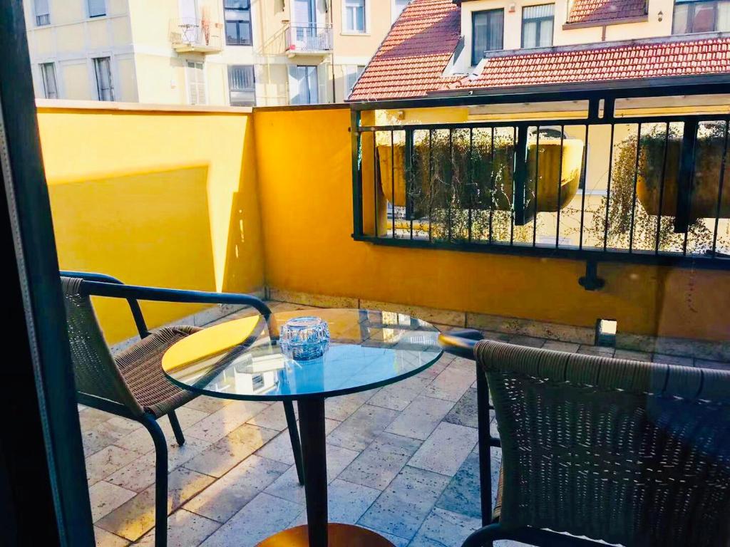 Balkón alebo terasa v ubytovaní Hotel Mythos